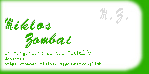 miklos zombai business card